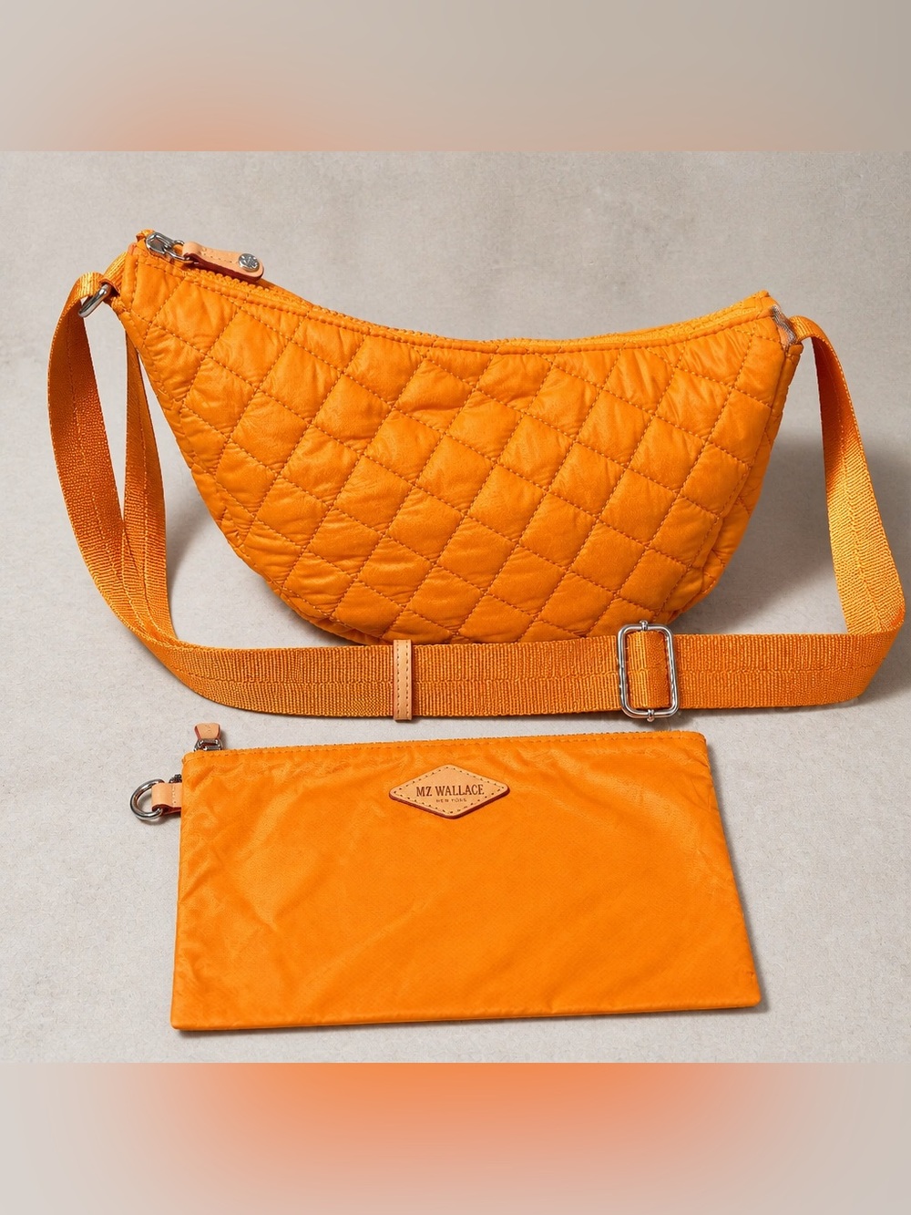 MZ Wallace Metro Smile Crossbody Bag Sunset Orange NWOT